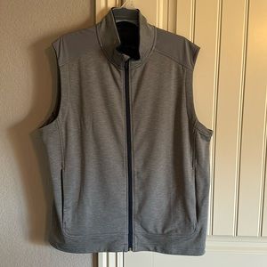 Jim Nantz by Vineyard Vines Grey Zip Up Vest, Size Large.